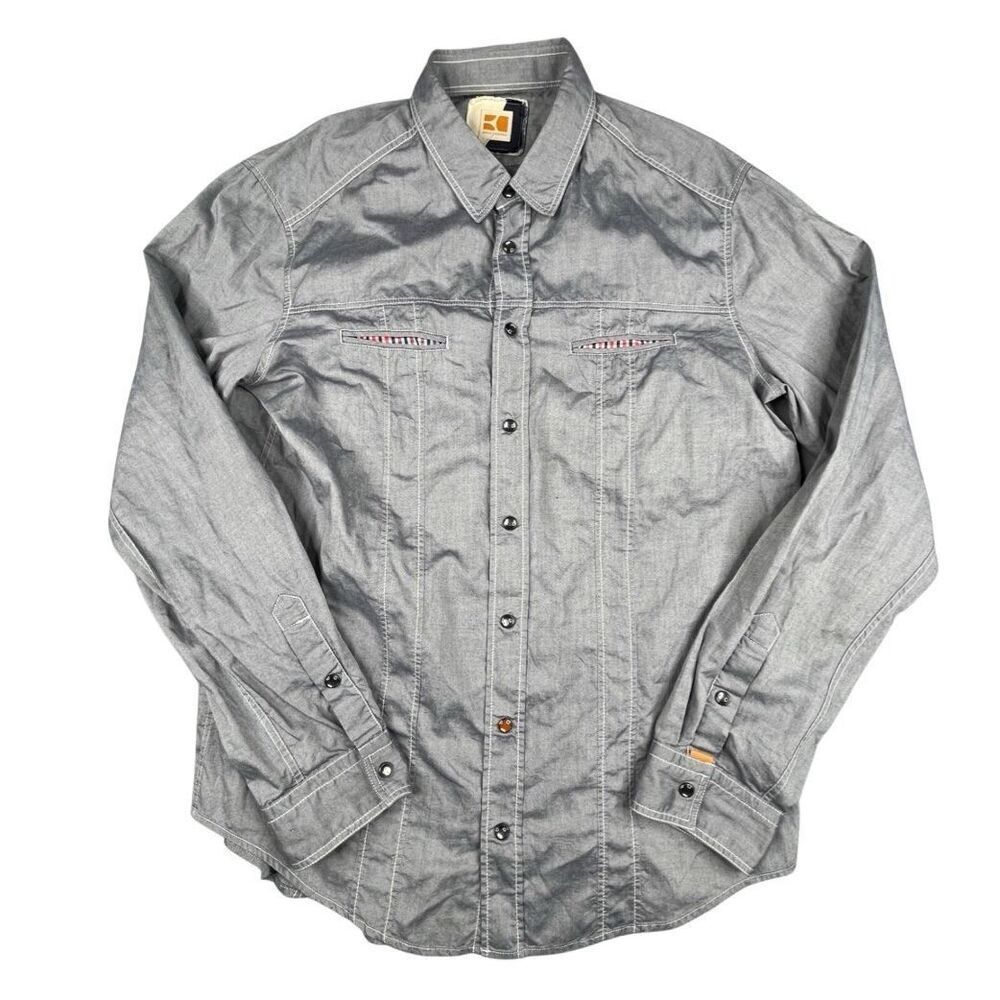 Men’s Hugo Orange Hugo Boss Snap Up Shirt, XL. Grey